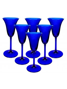 Blue hand-blown glasses 100...