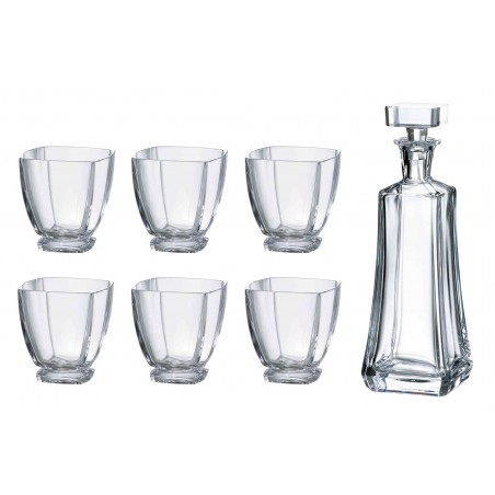 Crystalite Bohemia Arezzo set whiskey carafe glass