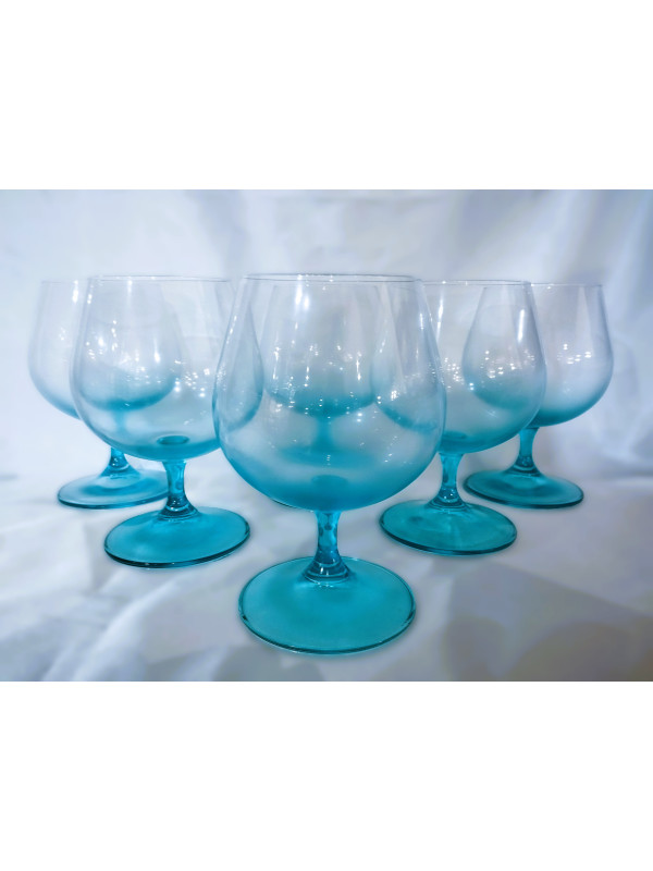 Crystal cognac and brandy glasses 250ml transparent, set of 6