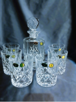 Whisky-Set, Karaffe + 6 Gläser