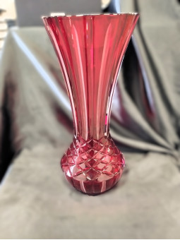 Farbige Schliffvase 37 cm